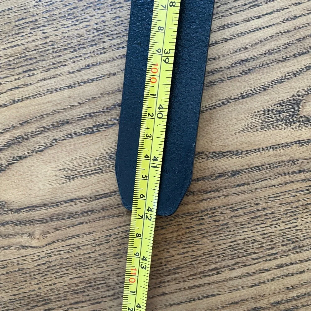 Carhartt Mens Black Leather Belt Silver Tone‎ Buckle Size 34 Workwear